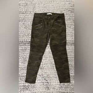 Zara Denim Camouflage Utility Skinny Pants